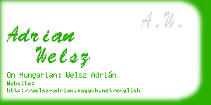 adrian welsz business card